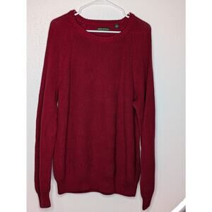 John Bartlett Consensus Red Pullover Crew Neck Sweater Mens Sz XL